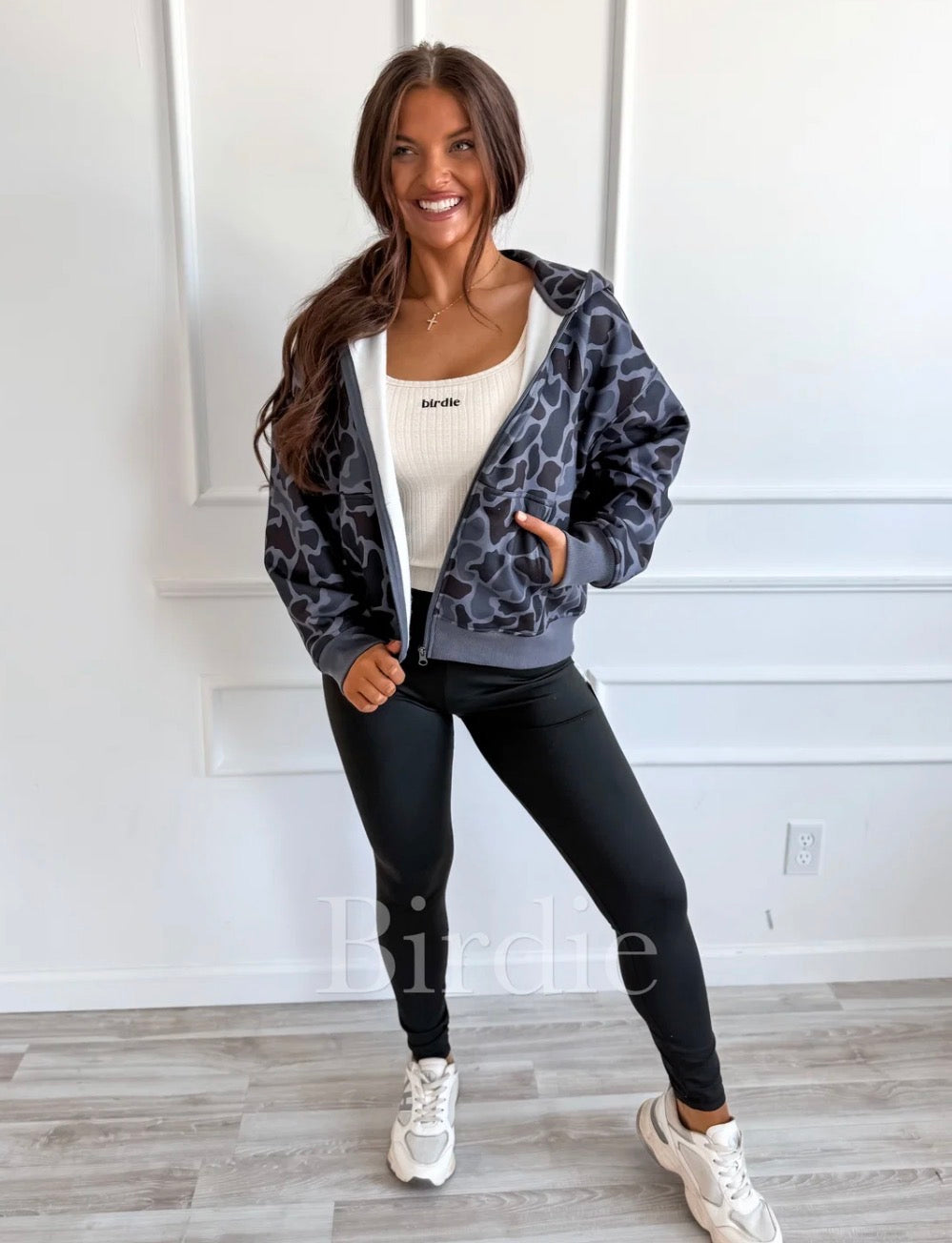 BIRDIE Full Zip Blackout Duck Camo Jacket