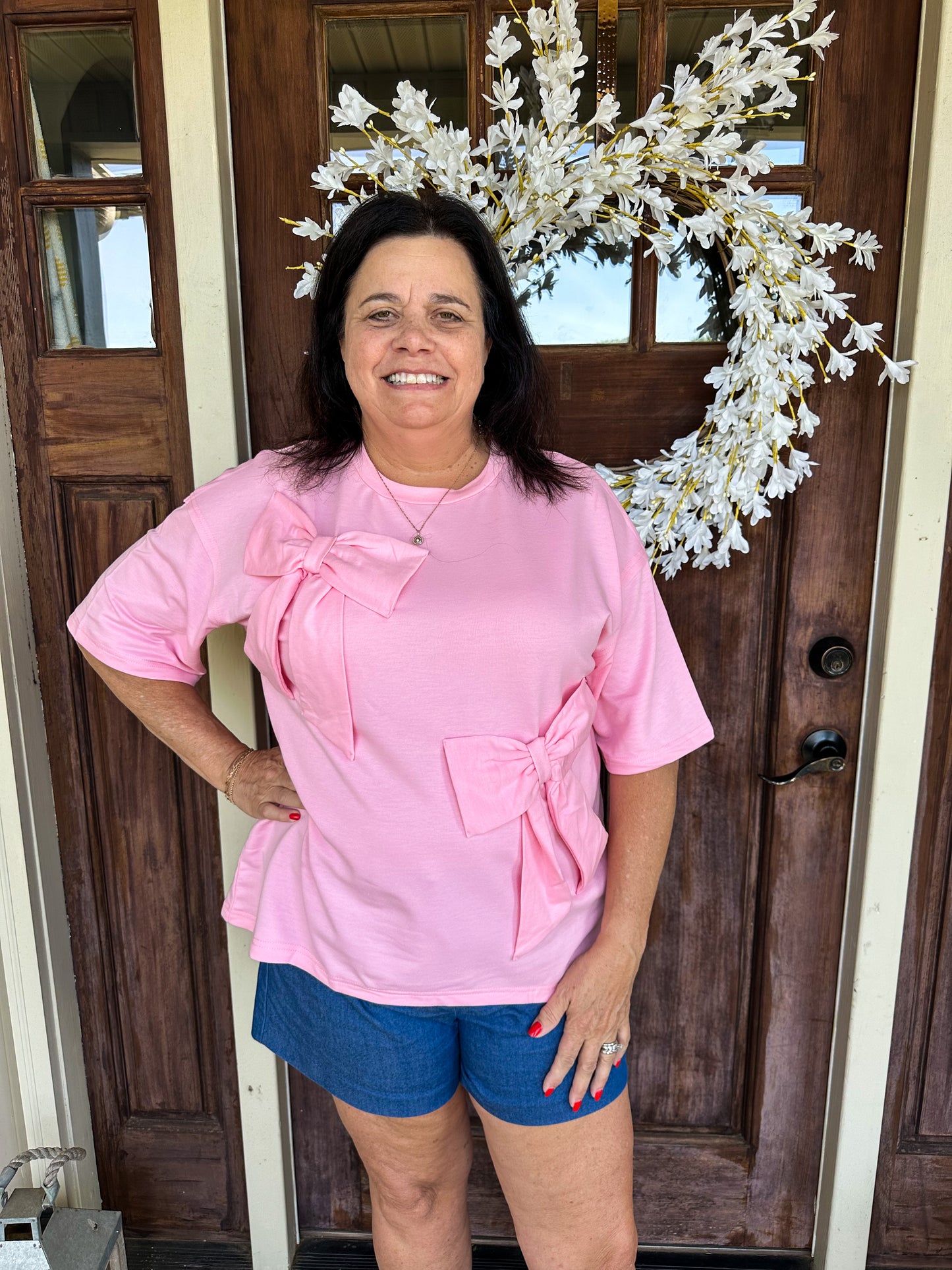 Pink Bow Top