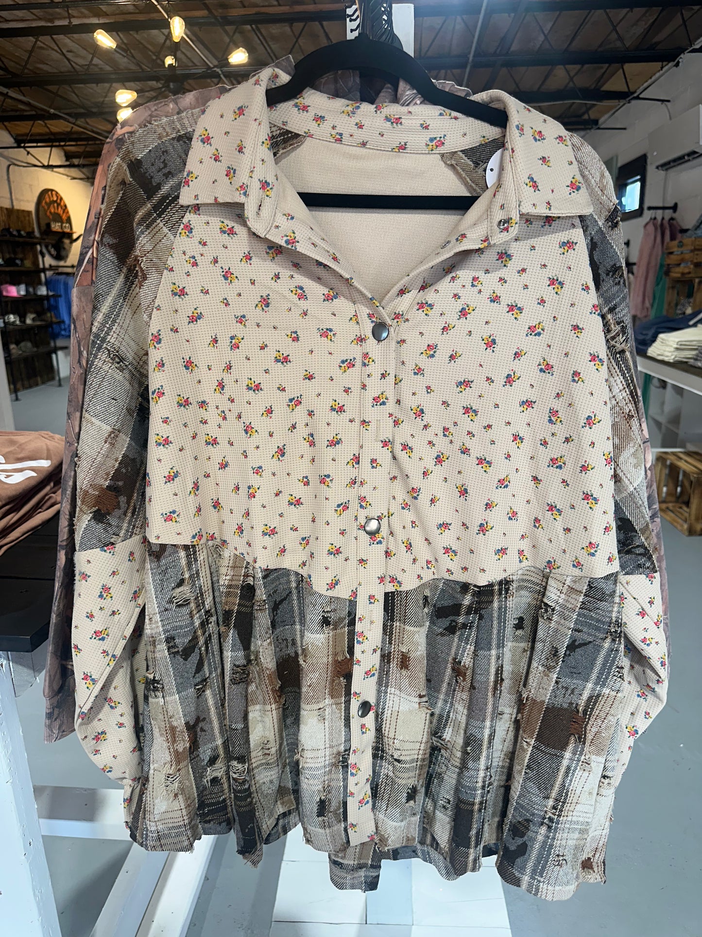 Floral Distressed Top