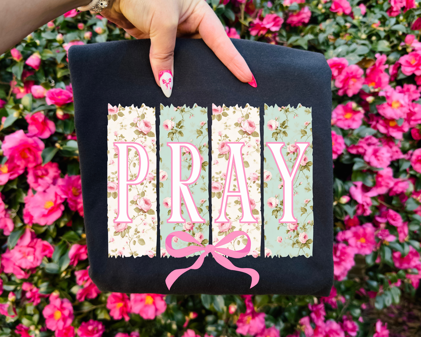 Floral Pray Graphic Tee