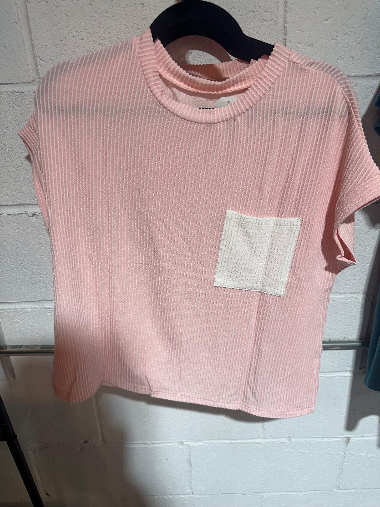 Pink/White Top