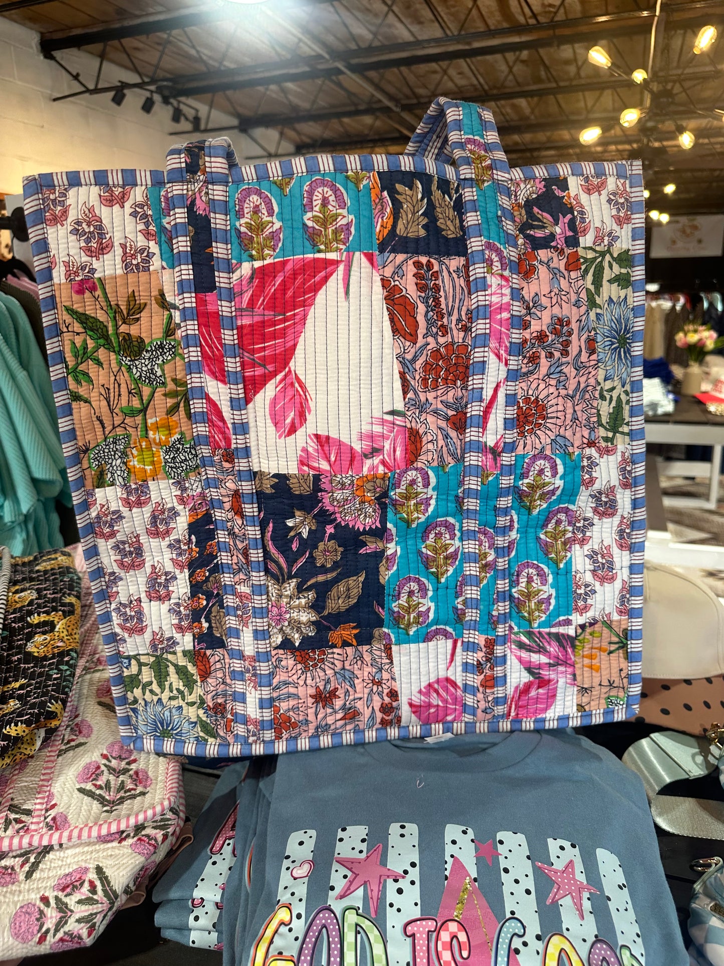 Large Quilted Tote Bag