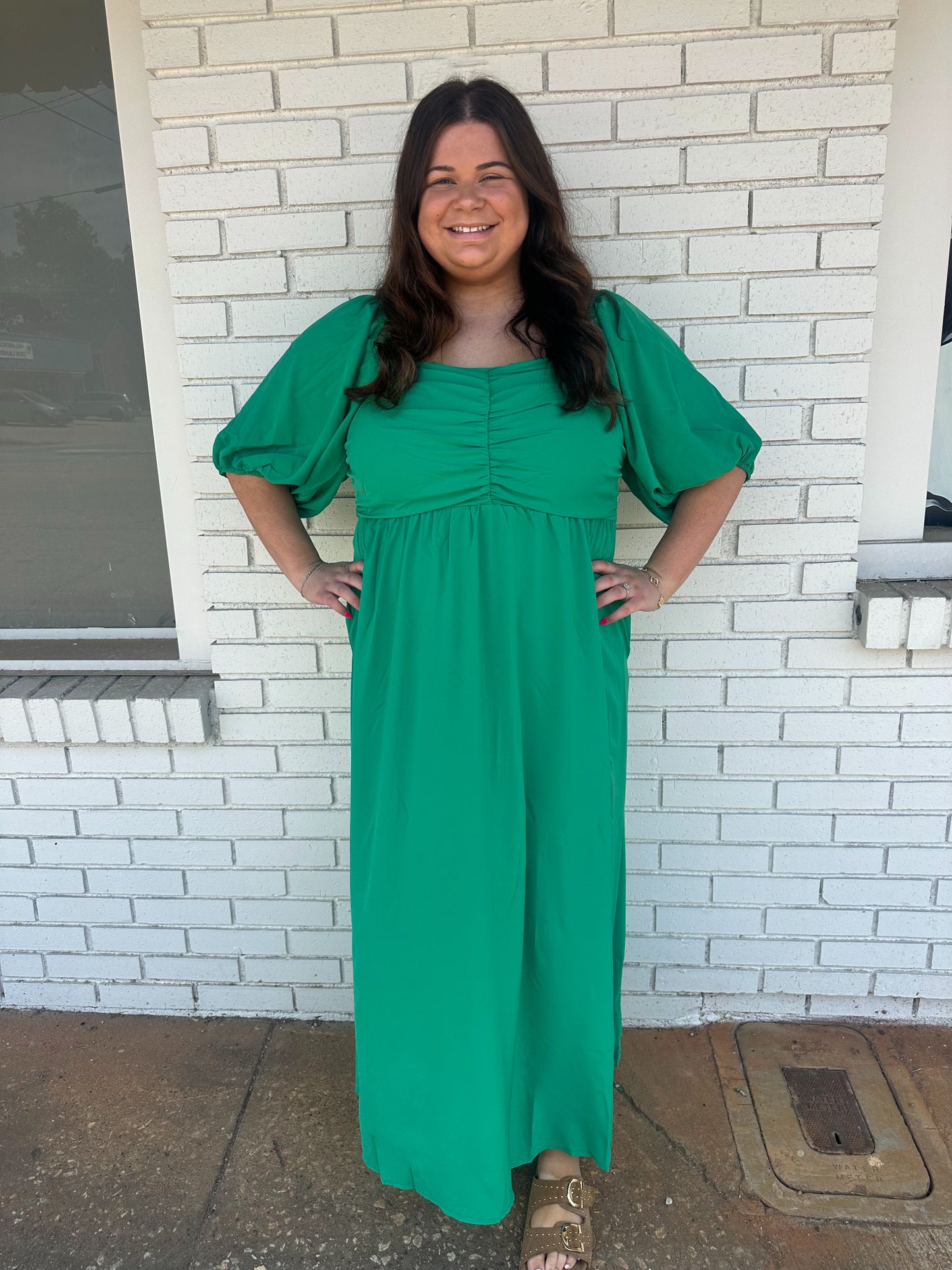 Plus Green Maxi Dress