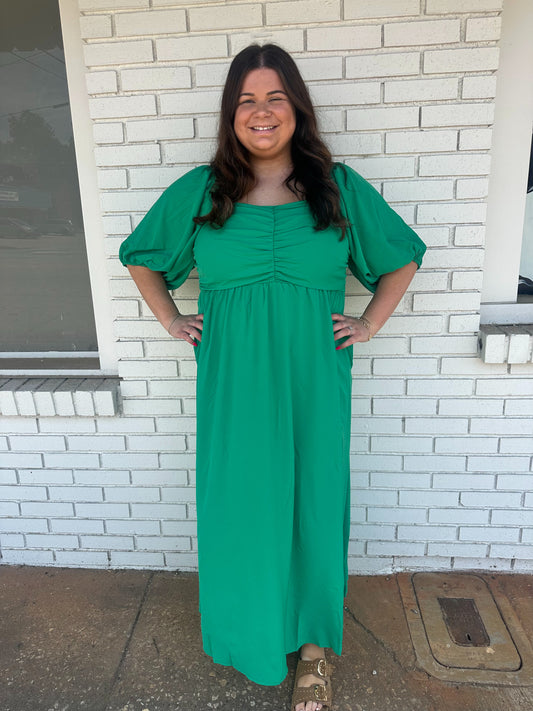 Plus Green Maxi Dress