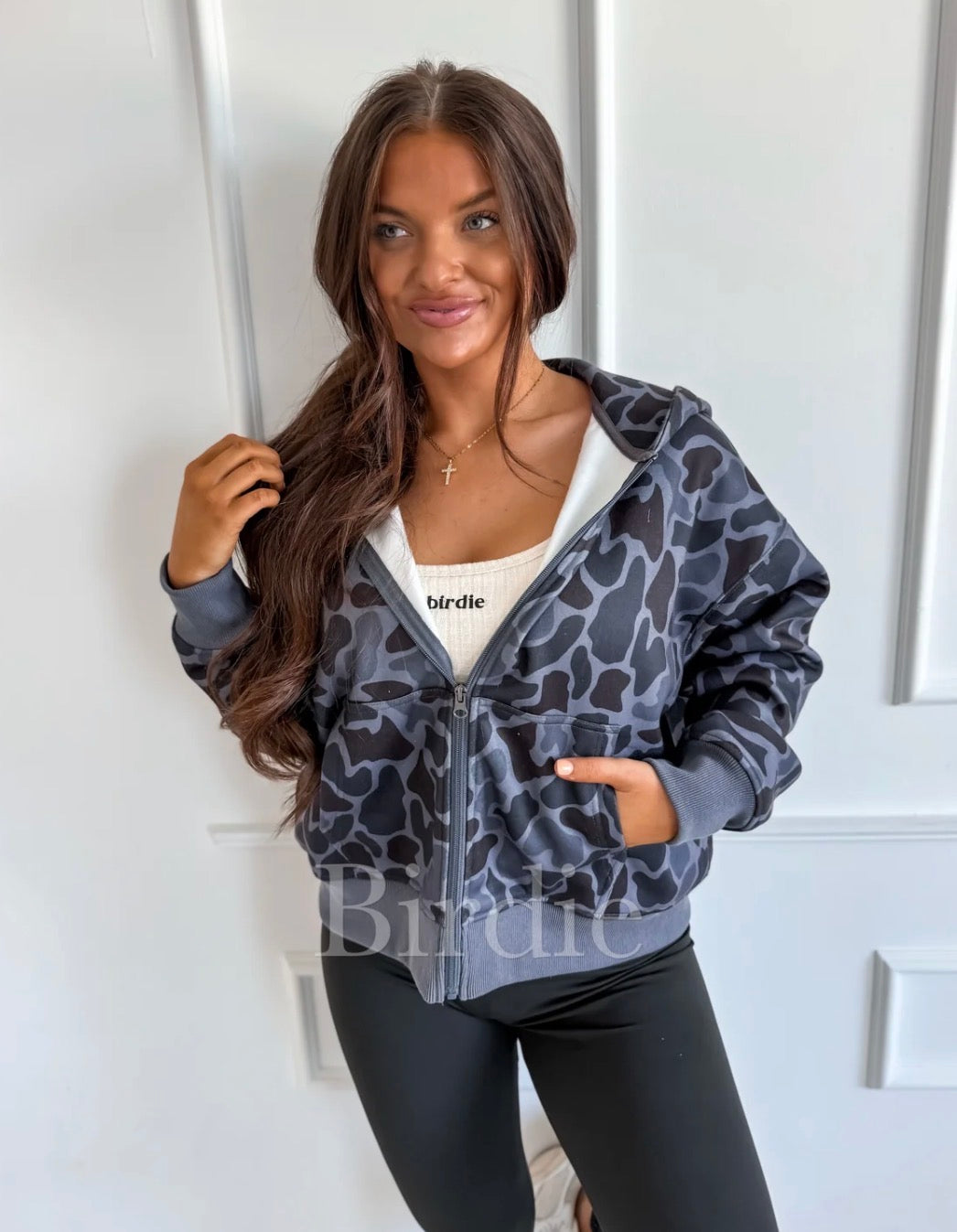 BIRDIE Full Zip Blackout Duck Camo Jacket