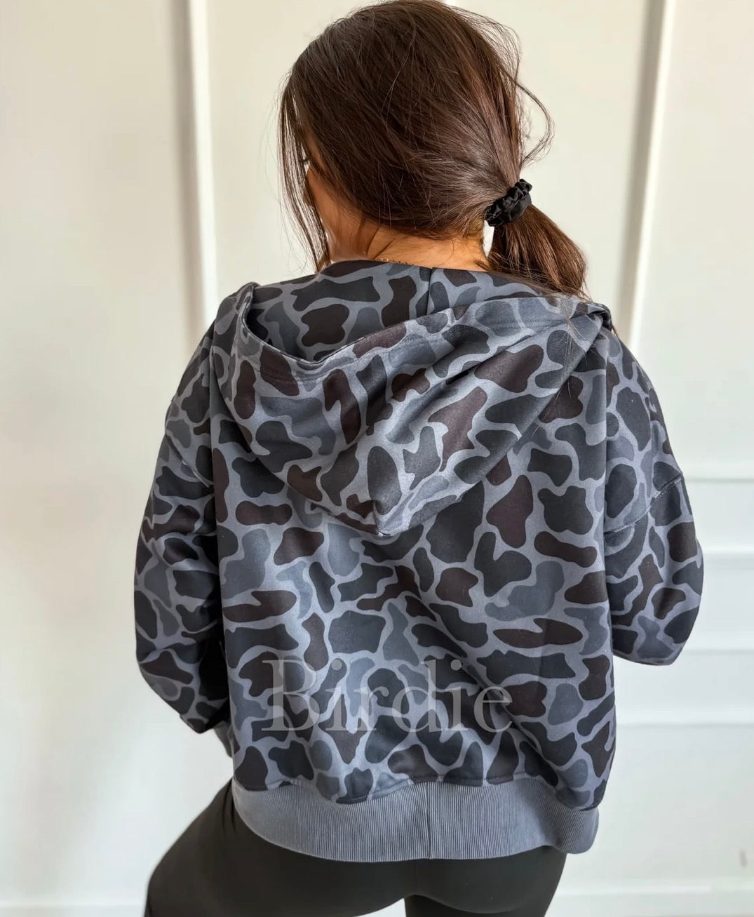 BIRDIE Full Zip Blackout Duck Camo Jacket
