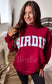 BIRDIE Maroon Mock Neck