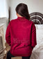 BIRDIE Maroon Mock Neck