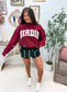 BIRDIE Maroon Mock Neck
