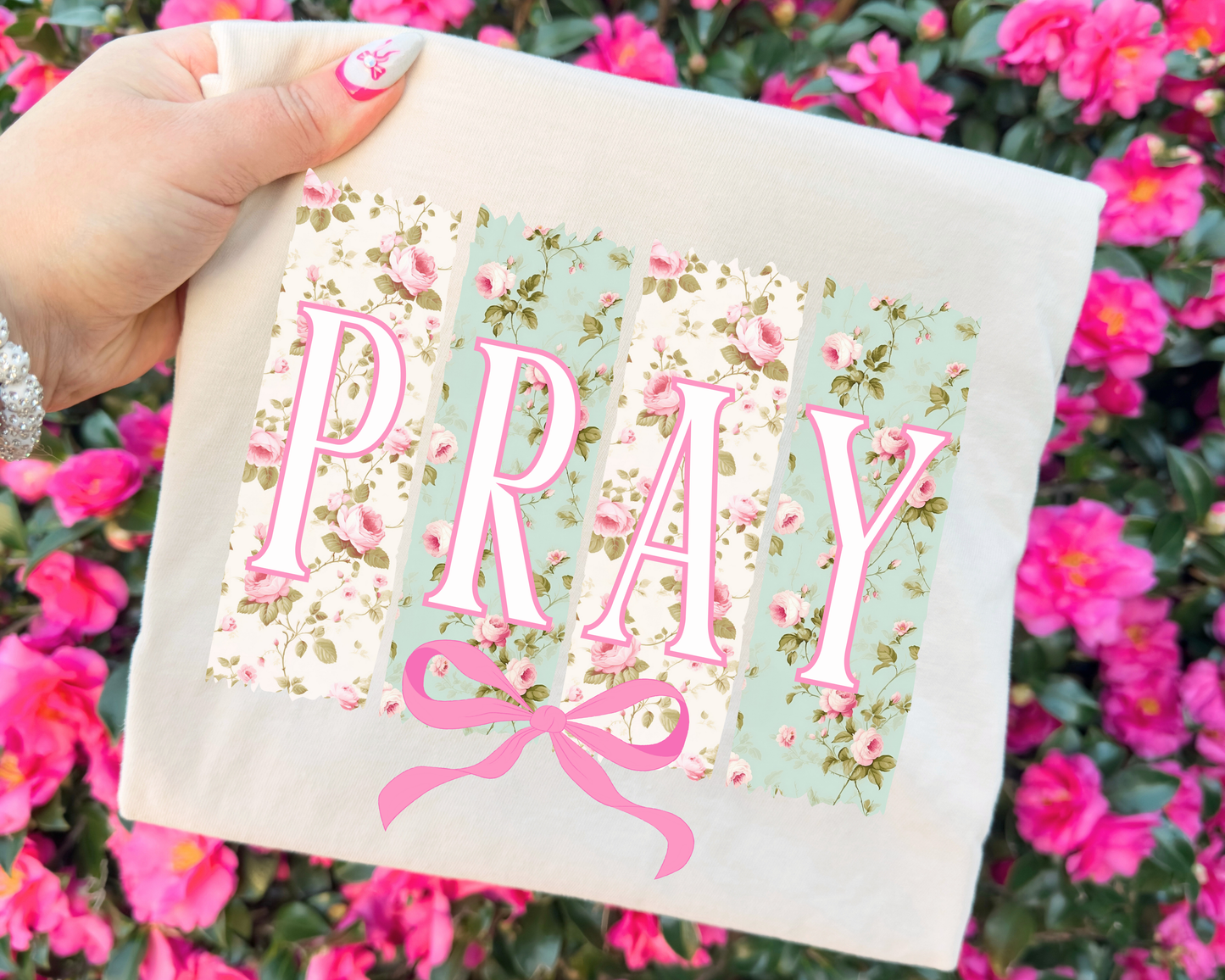 Floral Pray Graphic Tee