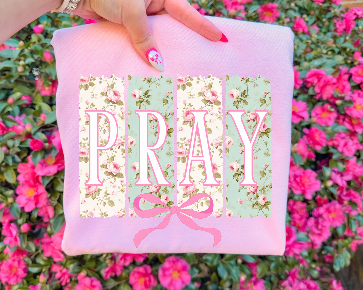 Floral Pray Graphic Tee