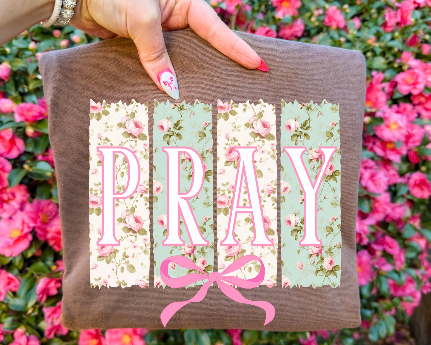 Floral Pray Graphic Tee
