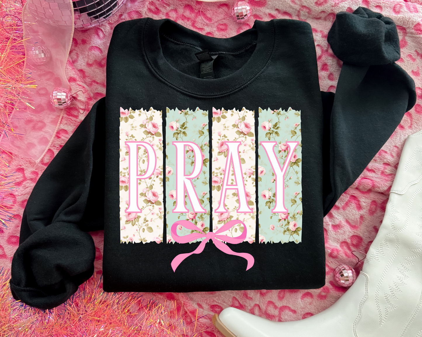 Floral Pray Crewneck