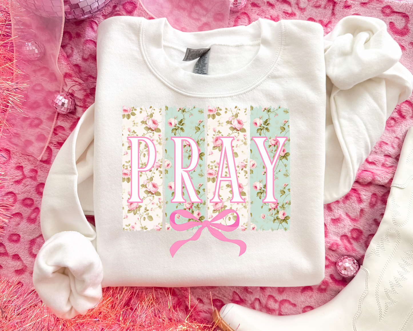 Floral Pray Crewneck