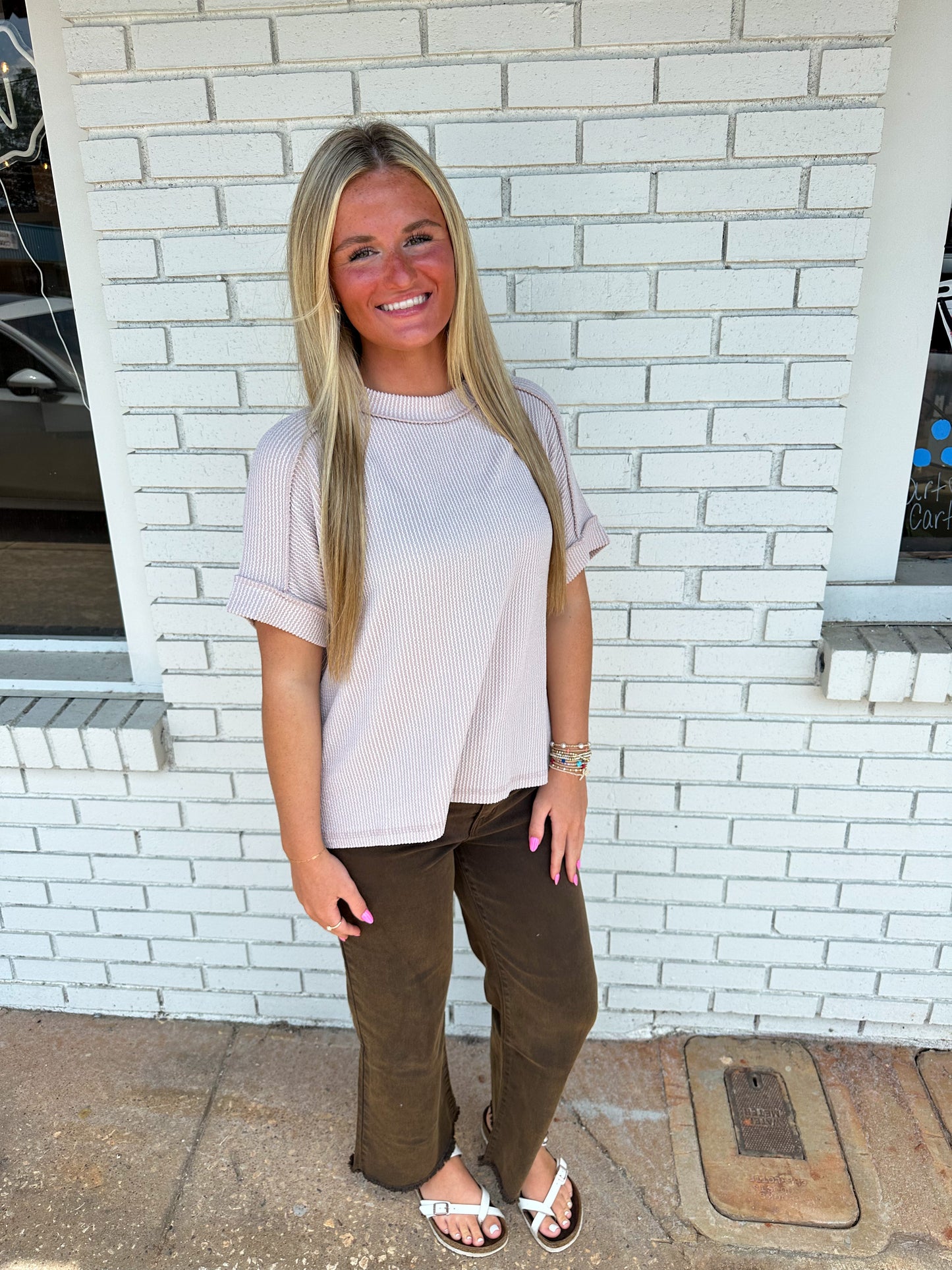 Zenana Ash Mocha Top