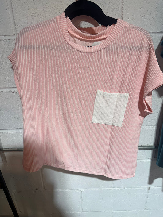 Pink/White Top