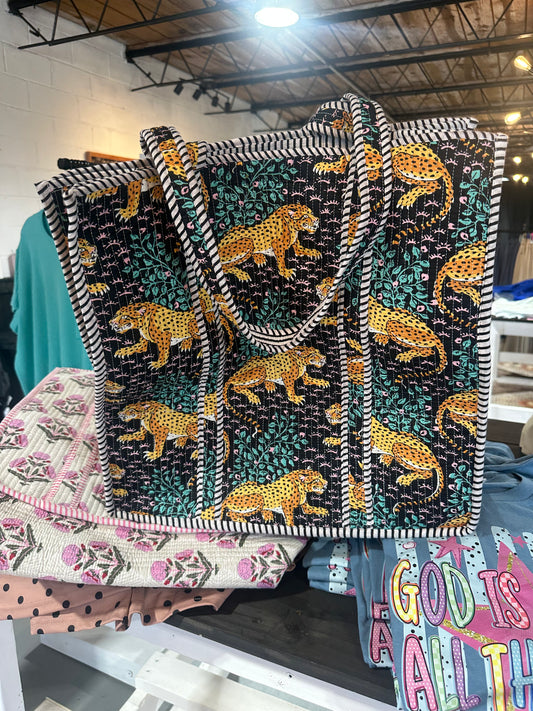 Large Quilted Tote Bag
