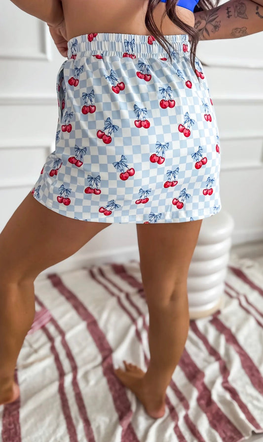 Birdie Skort - Cherry Print