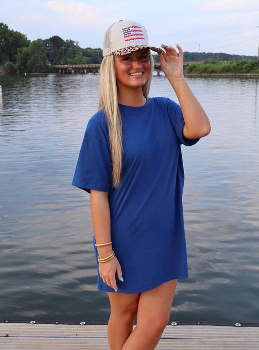 Blue Zenana T-shirt Dress