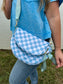 Blue Checkered Bum Bag