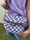Purple Checkered Bum Bag