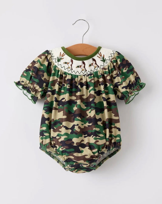 Camouflage Duck Smocked Bubble